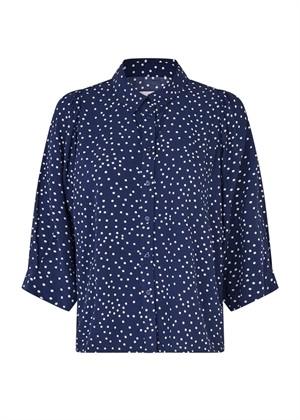 Bono dot skjorte Dark Navy Lollys Laundry 